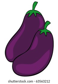 Aubergines.