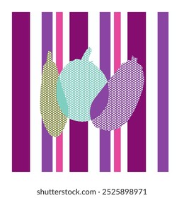 aubergines on a striped background