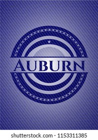 Auburn emblem with jean texture