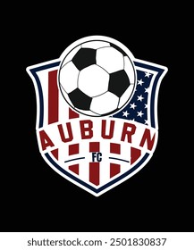 auburn fc football t shirt design. this vector for t shirt and other uses.