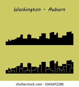 Auburn, Washington ( city silhouette )
