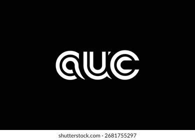 AUC Creative Diseño de Logo de Letra Moderno. Diseño elegante del logotipo del monograma con los Elementos decorativos y la tipografía