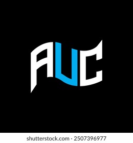 AUC logo design, AUC simple and modern logo. AUC luxurious alphabet design  
