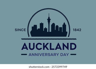 Auckland anniversary day vector illustration