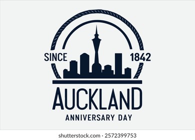 Auckland anniversary day vector illustration