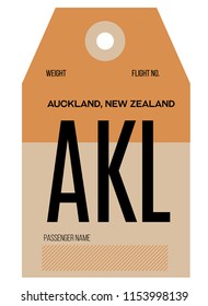 auckland new zealand airport luggage tag