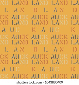 Auckland seamless pattern. Autentic artistic design for background.