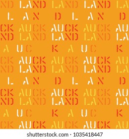 Auckland seamless pattern. Authentic artistic design for background.
