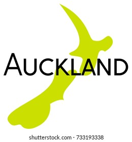 AUCKLAND sticker. Authentic design graphic stamp. Original series.