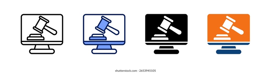 Conjunto de Vector de estilos múltiples de iconos todo en uno