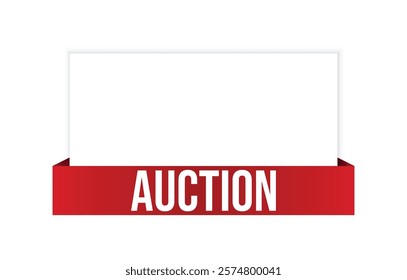 Auction banner design. Auction icon. Flat style vector illustration.