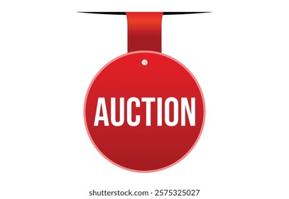 Auction banner design. Auction icon. Flat style vector illustration.