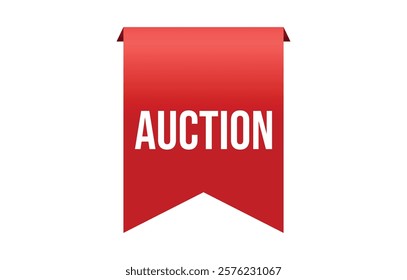 Auction banner design. Auction icon. Flat style vector illustration.