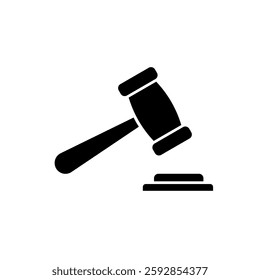 auction, bidding, gavel - vector icon