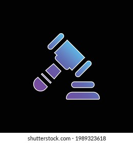 Auction blue gradient vector icon