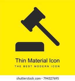 Auction bright yellow material minimal icon or logo design