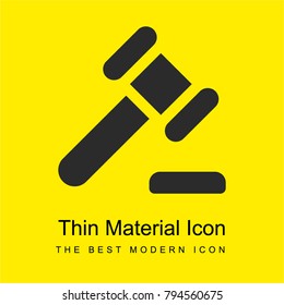 Auction bright yellow material minimal icon or logo design