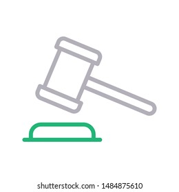auction colour line vector icon
