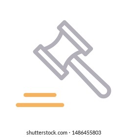 auction colour line vector icon