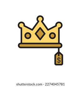 Auction Crown Icon Vector Illustration