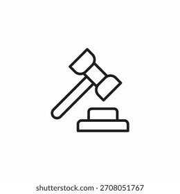 Vector de signo de icono de decisión de subasta