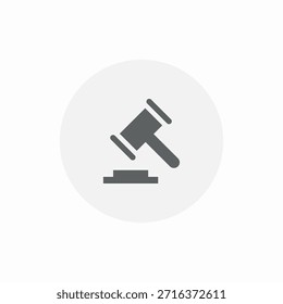 Vector de signo de icono de decisión de subasta