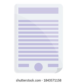 Auction document icon. Cartoon of auction document vector icon for web design isolated on white background