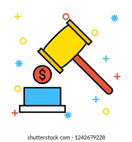 auction   dollar   hammer  