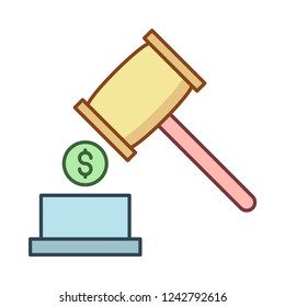 auction   dollar   hammer  