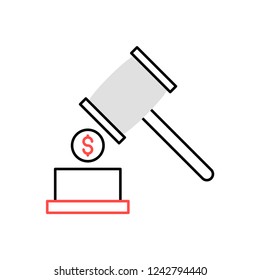 auction   dollar   hammer  