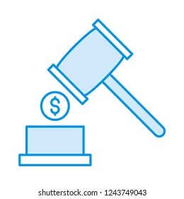 auction   dollar   hammer  