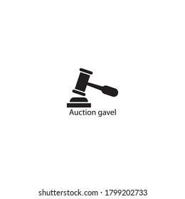 Auction gavel icon black vector illustration