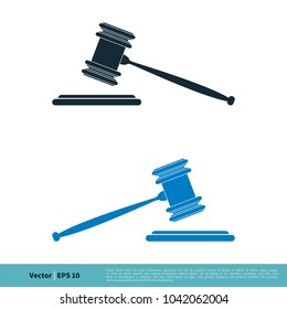 Auction Gavel Icon Vector Logo Template Illustration Design. Vector EPS 10.