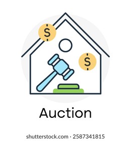 Auction – Gavel Representing Competitive Bidding in Finance