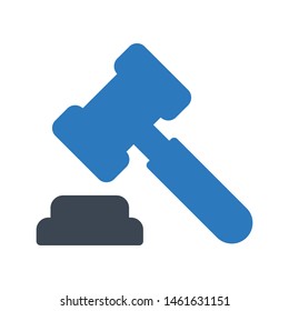 auction glyph colour vector icon