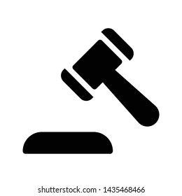 auction glyph flat vector icon