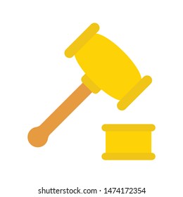 auction glyph flat vector icon