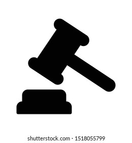 auction glyph flat vector icon