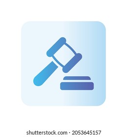 icono de degradado de subasta aislado en fondo blanco
