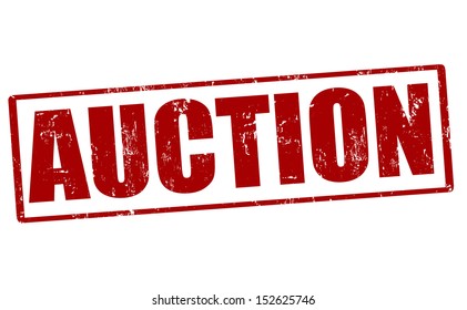Auction grunge rubber stamp, vector illustration