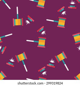auction hammer flat icon,eps10 seamless pattern background