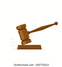 auction hammer or gavel vector illustration