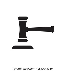 Auction Hammer icon design isolated on white background