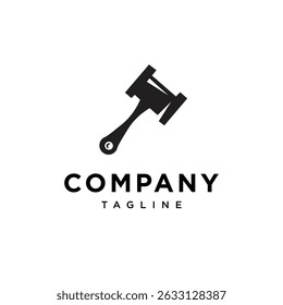 Vector de icono de logotipo de martillo de subasta