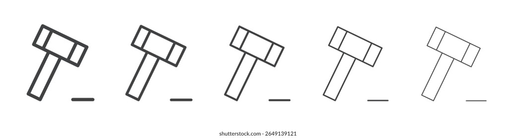 Auction Hammer icon simple illustration logo art
