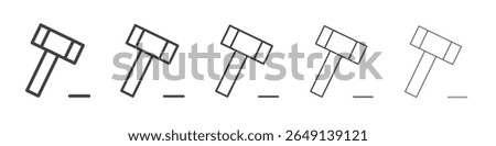 Auction Hammer icon simple illustration logo art