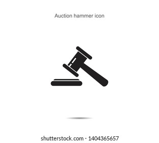 Auction Hammer Icon Vector Illustration On Background