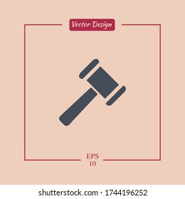 icono de martillo de subasta. Ilustración del vector EPS 10.