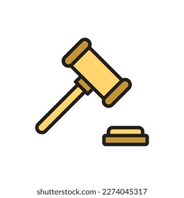 Auction Hammer Icon Vector Illustration