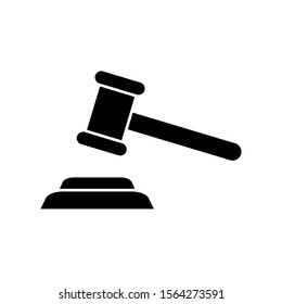 Auction Hammer icon vector. Judge sign